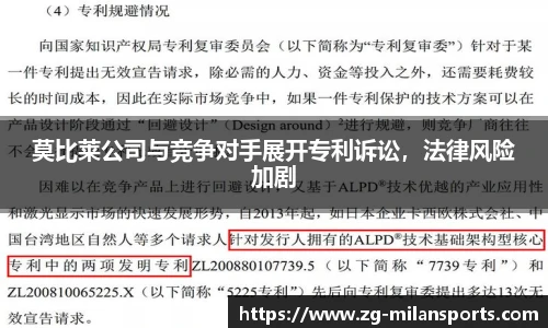 莫比莱公司与竞争对手展开专利诉讼，法律风险加剧